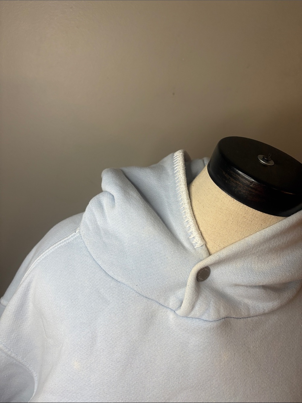 Madhappy Light Blue Hoodie with Navy Logo - Picture 4 of 9